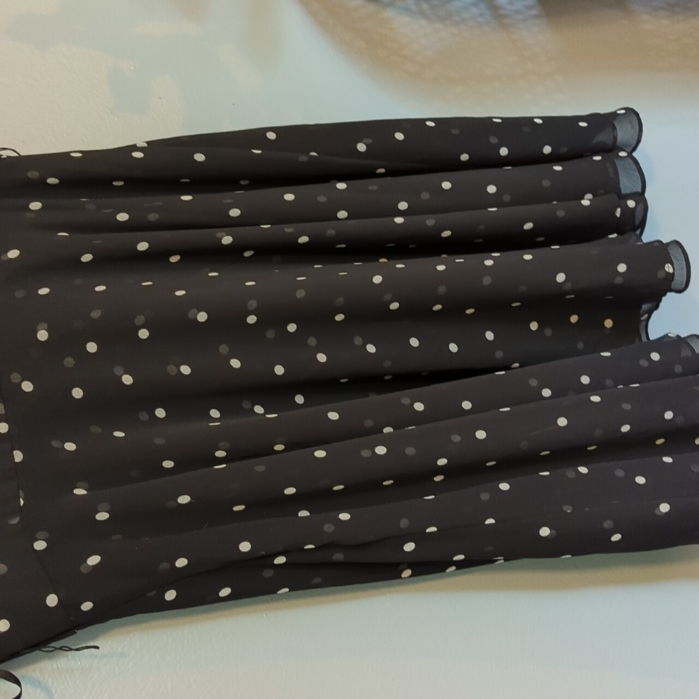 WHBM White House Black Market Polkadot Swing Dancing Dress In Black And White 12 - Picture 14 of 16